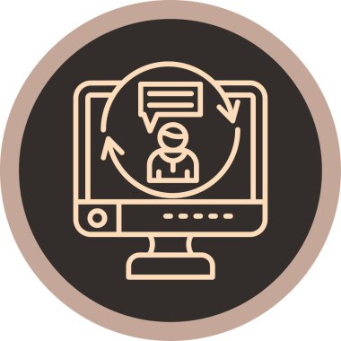 Dizüstü bilgisayar simgesi vektör çizimi