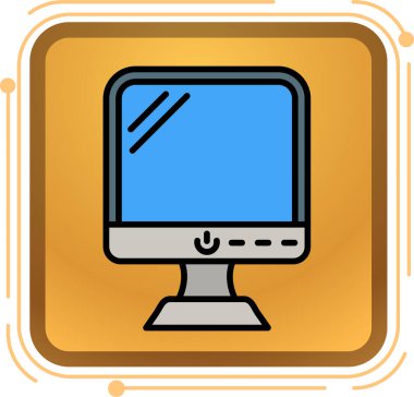 dizüstü bilgisayar simgesi. Web için dizüstü bilgisayar vektör simgesinin özet çizimi