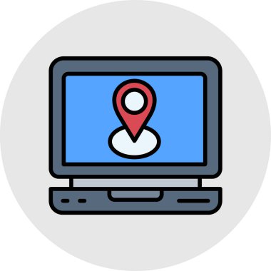 konum pin simgesi vektör illüstrasyonu