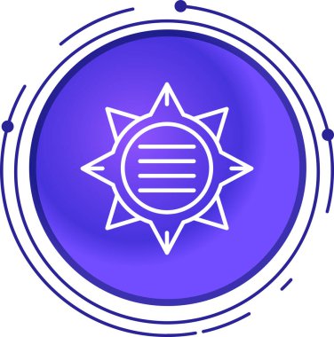 Güneş Ağı simgesi basit illüstrasyon