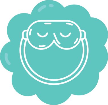 Bir maske simgesinin vektör illüstrasyonu