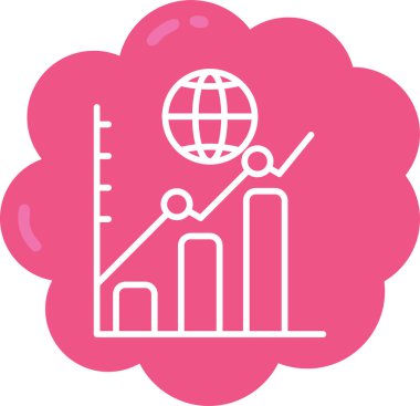 İş ve finans simgesinin vektör illüstrasyonu