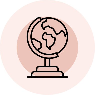 Dünya küresel ikon vektör illüstrasyonuName