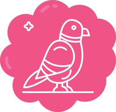 Kuş. Web simgesi basit illüstrasyon