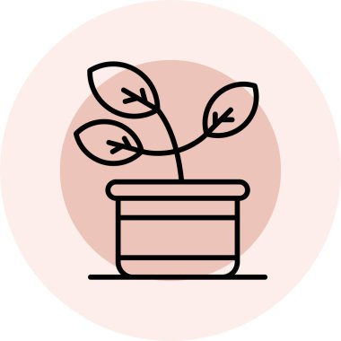 bitki simgesi, modern vektör illüstrasyonu