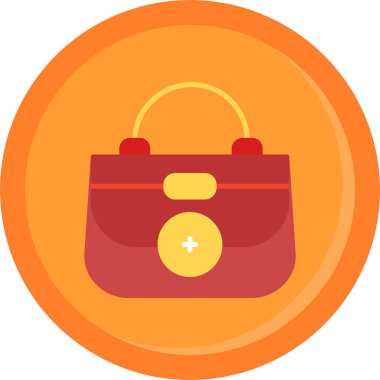 El çantası Simgesi, vektör illüstrasyonu basit tasarım