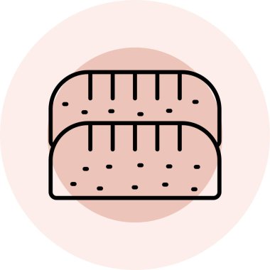 Kırmızı ve beyaz arkaplanlı bir çizgi film simgesinin vektör çizimi