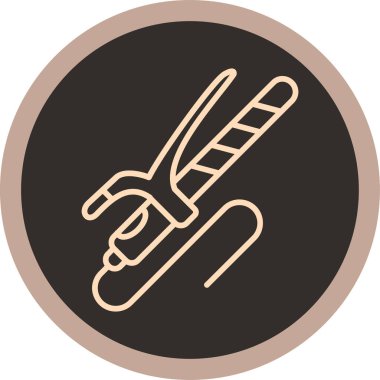 Moda biçimi izole edilmiş arkaplanda makas simgesi