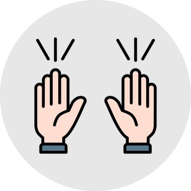 Eller simgesi. vektör illüstrasyonu