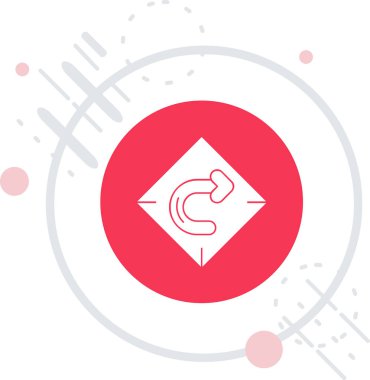 Renk çizgisi pusula simgesi beyaz arkaplanda izole edildi. Rüzgâr yön bulma sembolü. Rüzgar gülü işareti. Rastgele şekiller çiz. vektör illüstrasyonu