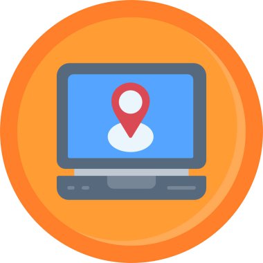 Harita. Web simgesi basit tasarım