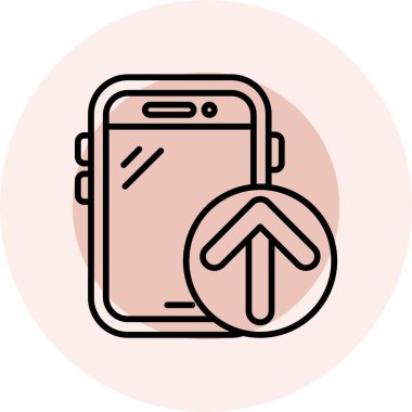 Modern akıllı telefon simgesinin vektör illüstrasyon simgesi