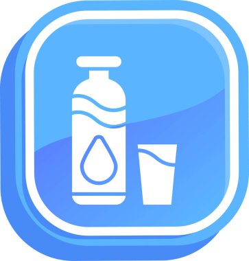 Bir bardak suyun vektör çizimi