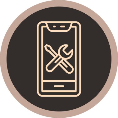 Akıllı telefon. Web simgesi basit illüstrasyon