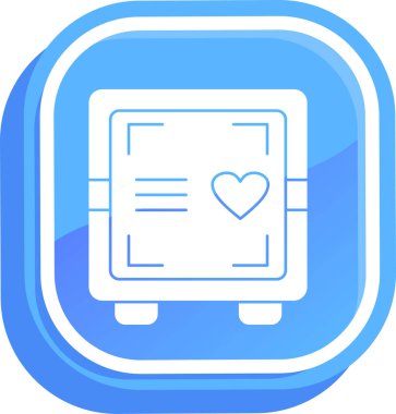 Bir kalp simgesinin vektör illüstrasyonu