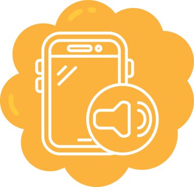 Cep telefonu. Web simgesi basit illüstrasyon