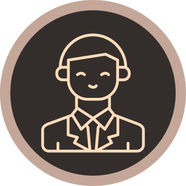 Avatar man simgesi vektör illüstrasyonu