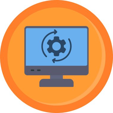 bilgisayar ayarı web simgesi basit tasarım