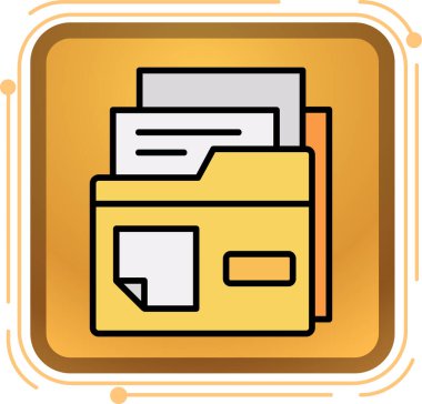 Dosya. Web simgesi vektör illüstrasyonu