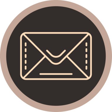 zarf e- posta simgesi, vektör illüstrasyonu