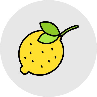 Çizgi film limon simgesinin vektör çizimi