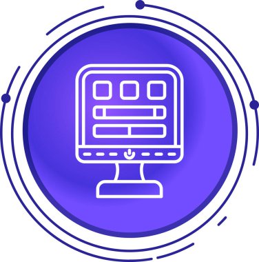 Dizüstü bilgisayar simgesi vektör çizimi