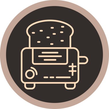 Ekmek. Web simgesi basit illüstrasyon