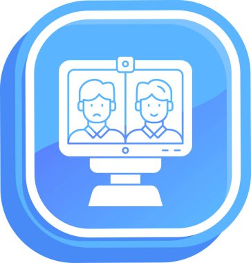 Bilgisayarlı bir kadının vektör çizimi