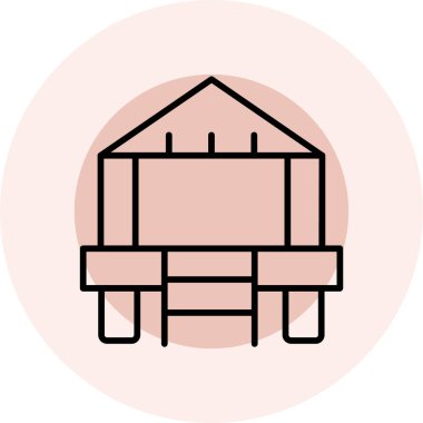 Bir ev simgesinin vektör illüstrasyonu