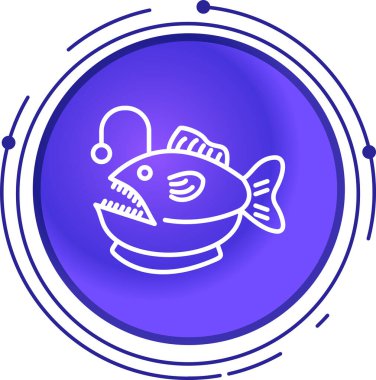 Çizgi Köpekbalığı simgesi beyaz arkaplanda izole edildi. Renkli taslak konsepti. Vektör.