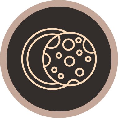 Ay ikonu vektör illüstrasyonu