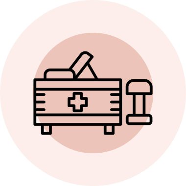 Hastane simgesi, vektör illüstrasyonu