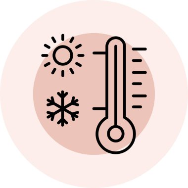 termometre simgesi, vektör illüstrasyonu