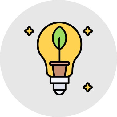 ampul simgesi, modern vektör illüstrasyon tasarımı