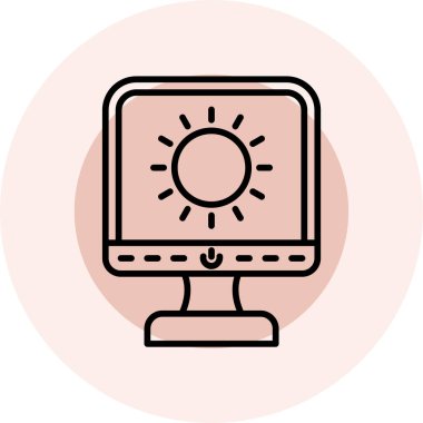 Dizüstü bilgisayar simgesi vektör çizimi