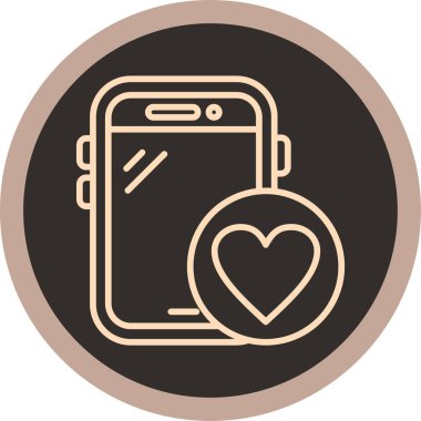 Moda biçimi izole edilmiş arka planda cep telefonu simgesi