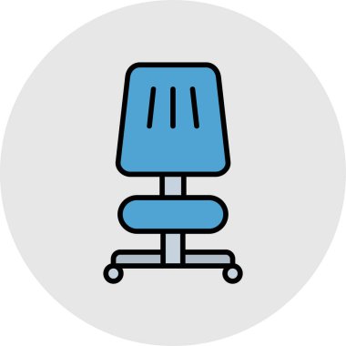 Ofis koltuğu. Basit illüstrasyon