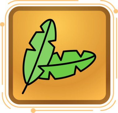 Yaprak Simgesi Moda Biçiminde İzole Arkaplan