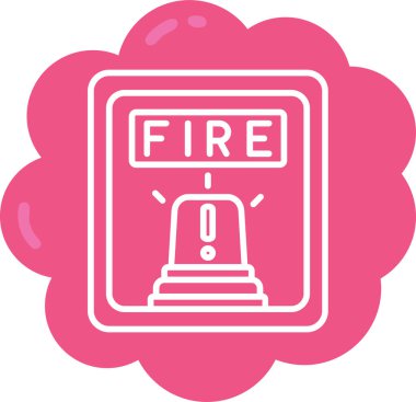 Yangın. Web simgesi basit illüstrasyon