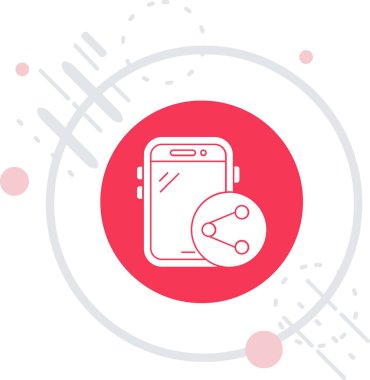 Kablosuz kulaklık ikonlu hat akıllı telefonu beyaz arkaplanda izole edilmiş. Konsepti ayarlıyorum. Servis ve bakım, bakım, onarım. Renkli taslak konsepti. vektör