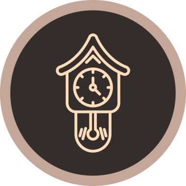 Bir saat simgesinin vektör illüstrasyonu