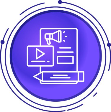 Çizgi Bilgisayar monitörü simgesi beyaz arkaplanda izole edildi. Bilgisayar bileşeni işareti. Renkli taslak konsepti. Vektör