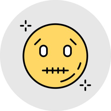 Moda Biçimli Emoji Simgesi İzole Arkaplan