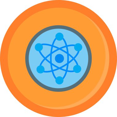 atom molekül simgesi, vektör illüstrasyonu