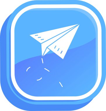 Uçak simgesi. Web tasarımı için düzlem vektör simgesinin basit çizimi