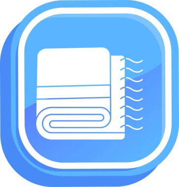 Mavi ve beyaz bir ikonun vektör illüstrasyonu