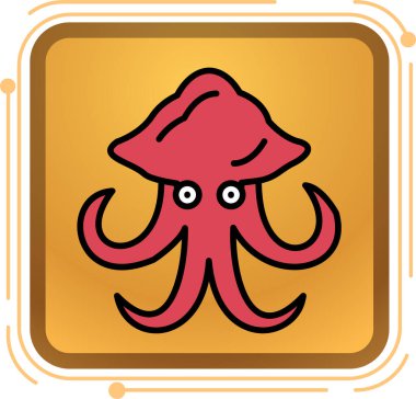 trend biçimi izole edilmiş arkaplanda ahtapot simgesi