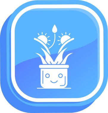 çiçek saksısı vektör illüstrasyonu