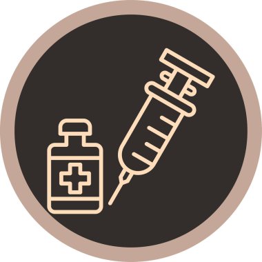 Aşı Simgesi Vektör İllüstrasyonu