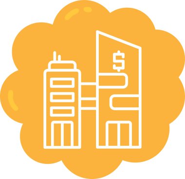 Modern binanın vektör illüstrasyonu